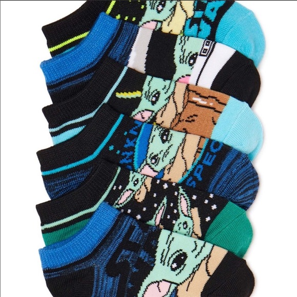 Star Wars Mandalorian Ankle Socks, 5 Pairs, Blue - Picture 2 of 7